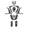LS2 MX701 AIR VENT CHIN MATT BLACK