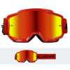 LS2 CHARGER GOGGLE RED WITH IRIDIUM VISOR
