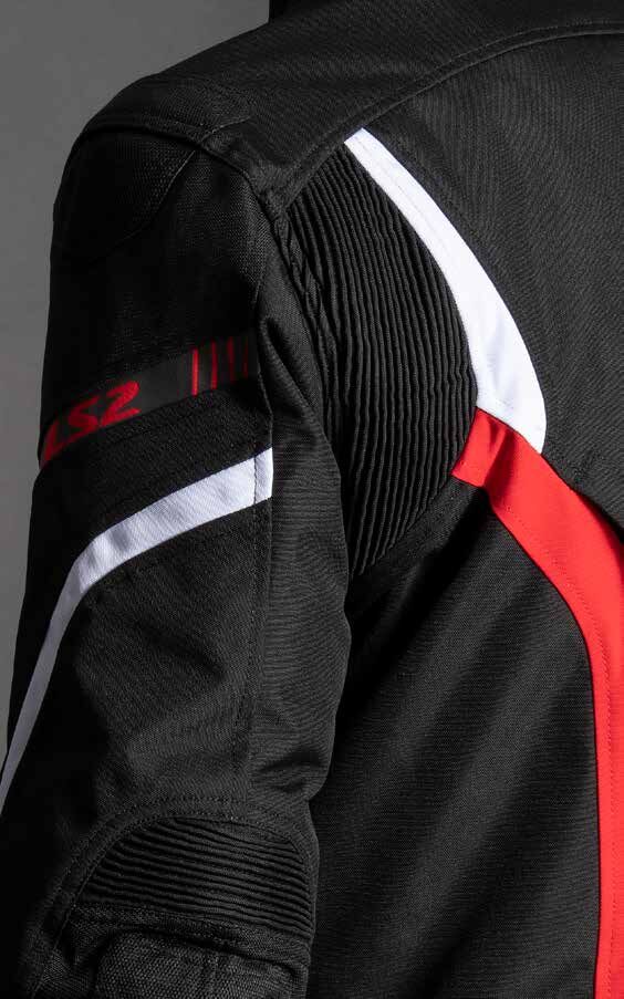 Giacca Moto LS2 Airy Man Black - Tessuto Traspirante Con Protezioni CE