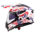LS2 MX702 PIONEER II FANTASY WHITE RED BLUE-06 L