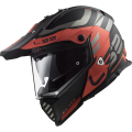 LS2 MX436 Pioneer EVO ADVENTURER Matt Black Red XS
