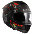 LS2 FF808 STREAM II ANGRY MONKEY M.BLACK RED-06 XS