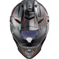 LS2 MX436 PIONEER EVO KNIGHT TITANIUM ORANGE XS