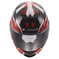 LS2 FF820 RAPID III XTREM WHITE BLACK RED XL