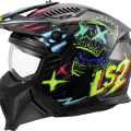 LS2 OF606 DRIFTER RAYZ BLACK BLUE-06 XS