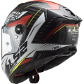 LS2 FF805 THUNDER C CHASE GLOSS WHITE RED XXL