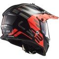 LS2 MX436 Pioneer EVO ADVENTURER Matt Black Orange