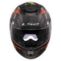 LS2 FF808 STREAM II ANGRY MONKEY M.BLACK RED-06 XS
