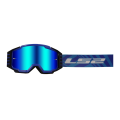 LS2 CHARGER PRO GOGGLE BLUE WITH IRIDIUM VISOR