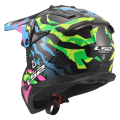 LS2 MX708 FAST II GROTESK BLUE PINK GREEN-06 L