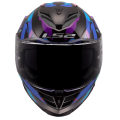 LS2 FF818 STORM III KAOS BLACK PURPLE BLUE