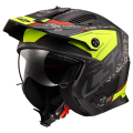 LS2 OF606 DRIFTER DEVOR M.BLACK H-V YELLOW-06 S