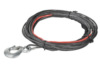Synthetic rope with hook, 5.5mm (7/32)X15.2 (50´)