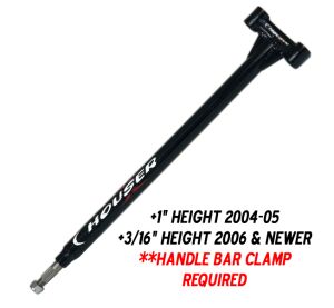 Houser Yamaha YFZ450 Steering Stem,2004-05 +1", 06-13, +3/16" Height , Gloss Black