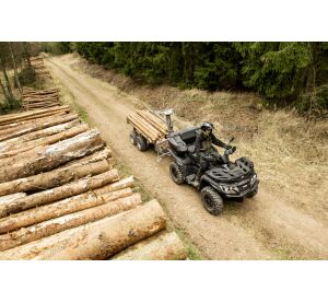 SHARK WOOD 1500, vozík za čtyřkolku, černý