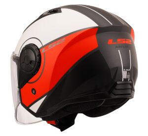 LS2 OF616 AIRFLOW II COVER MATT WHITE RED-06