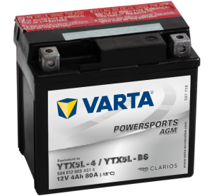 Varta 12V/4Ah moto LF, YTX5L-4/YTX5L-BS Access DRR? TGB Bullet