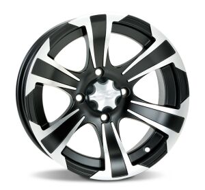 ITP SS312, 14x8 (5+3) Matte Black w/ Machined 4/156