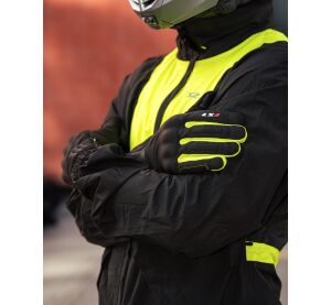 LS2 JET 2 MAN GLOVES BLACK H-V YELLOW