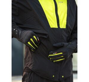 LS2 JET 2 MAN GLOVES BLACK H-V YELLOW