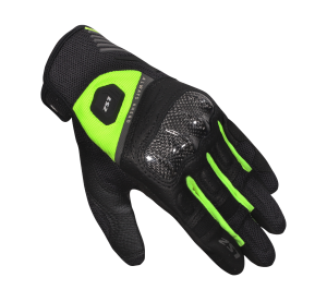 LS2 ATOM MAN GLOVES BLACK H-V YELLOW