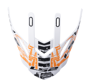 LS2 MX437 PEAK GLITCH WHITE BLACK ORANGE