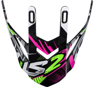 LS2 MX437 PEAK STRONG WHITE GREEN PINK
