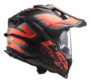 LS2 MX701 EXPLORER ALTER MATT BLACK FL.ORANGE