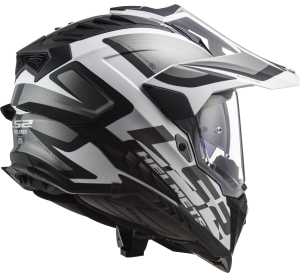 LS2 MX701 EXPLORER ALTER MATT BLACK WHITE