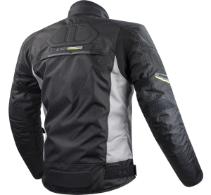 LS2 SHADOW MAN JACKET BLACK TITANIUM H-V YELLOW