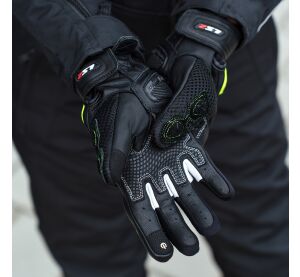 LS2 SPARK 2 AIR MAN GLOVES BLACK H-V YELLOW