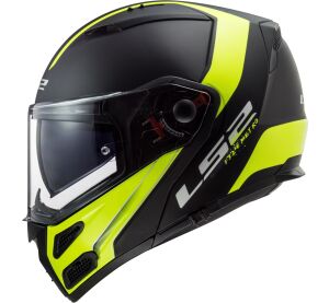 LS2 FF324 METRO EVO RAPID Matt Black Gloss Yellow, FOG FIGHTER (PINLOCK)