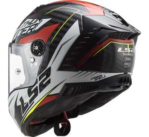 LS2 FF805 THUNDER C CHASE GLOSS WHITE RED