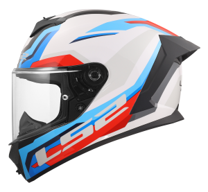 LS2 FF820 RAPID III HYPER WHITE BLUE RED