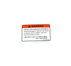 SHELF LOAD LABEL