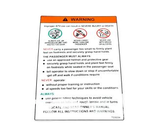 WARNING DECAL 1034
