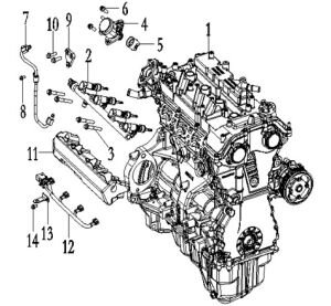 FUEL DELIVERYF PIPE AND INJECTOR ASSY.