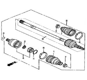 FRONT LEFT DRIVE AXLE （FOR 4WD）