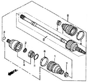 FRONT RIGHT DRIVE AXLE （FOR 4WD）