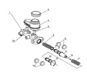 MASTER  BREAKE CYLINDER  (REAR DIFFER AXL ASSY STYLE)