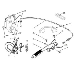 AUXILIARY BRAKE AND SHIFT ROD  (LONG BENCH REAR DIFFER  AXL ASSY STYLE)