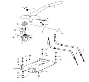 AUXILIARY BRAKE AND SHIFT ROD  (DOUBLE SEAT STYLE)