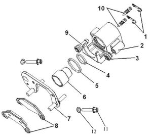 BRAKE CALIPER,R.FR 0F EUROPE BRAKING SYSTEM
