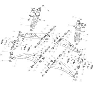 FRONT SUSPENSION, NARROW VERSION.