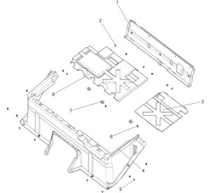 Plastic parts under the seat