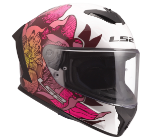 LS2 FF820 RAPID III POPPIES II WHITE PINK