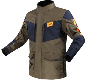 LS2 METROPOLIS EVO MAN JACKET KHAKI BLUE ORANGE