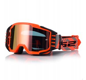 LS2 CHARGER PRO GOGGLE H-V ORANGE WITH IRIDIUM VISOR