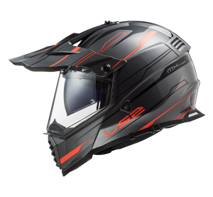 LS2 MX436 PIONEER EVO KNIGHT TITANIUM ORANGE