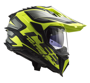 LS2 MX701 EXPLORER ALTER MATT BLACK H-V YELLOW